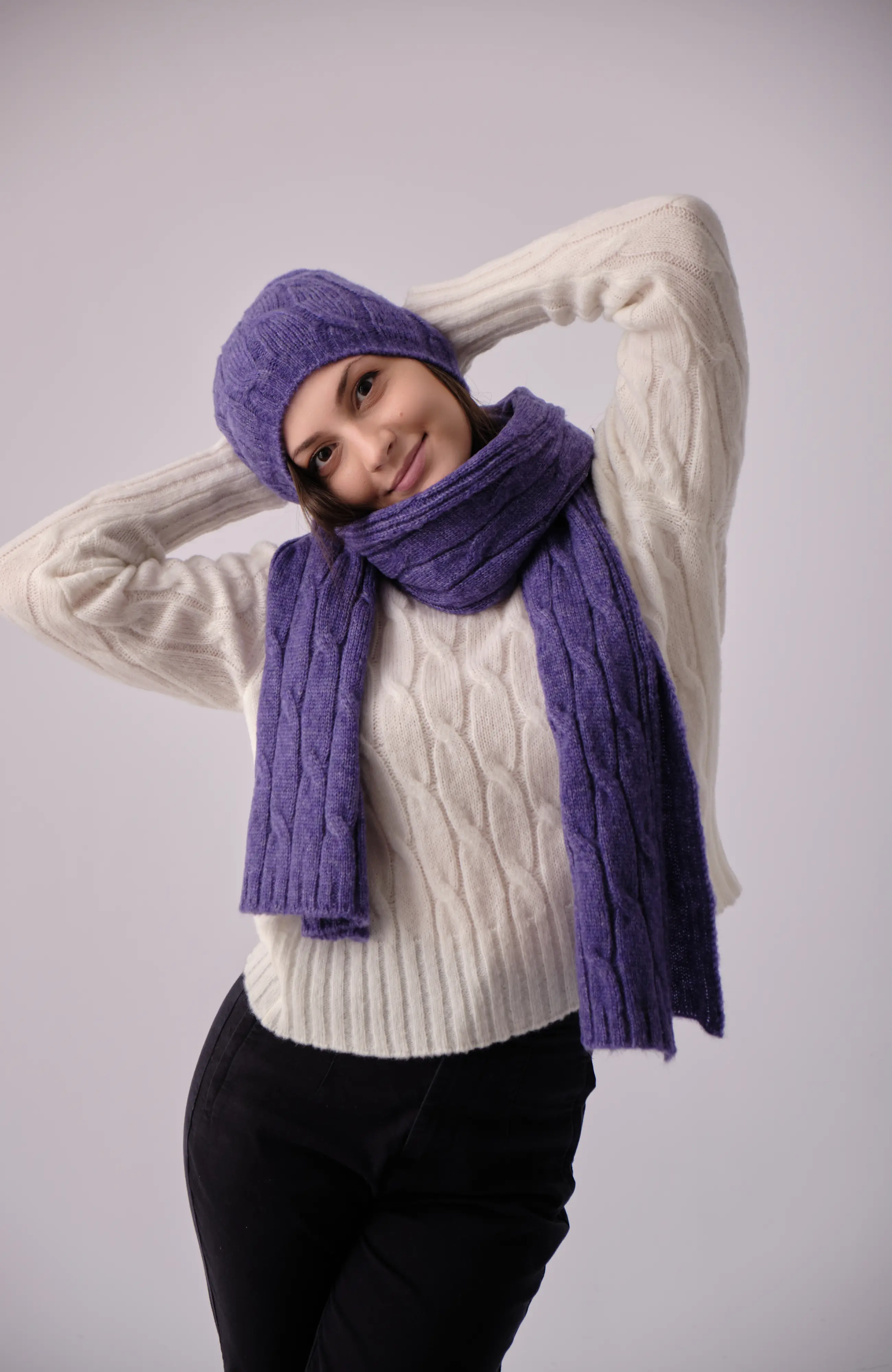 The Mirella Scarf - Violet Reef, 180-35cm