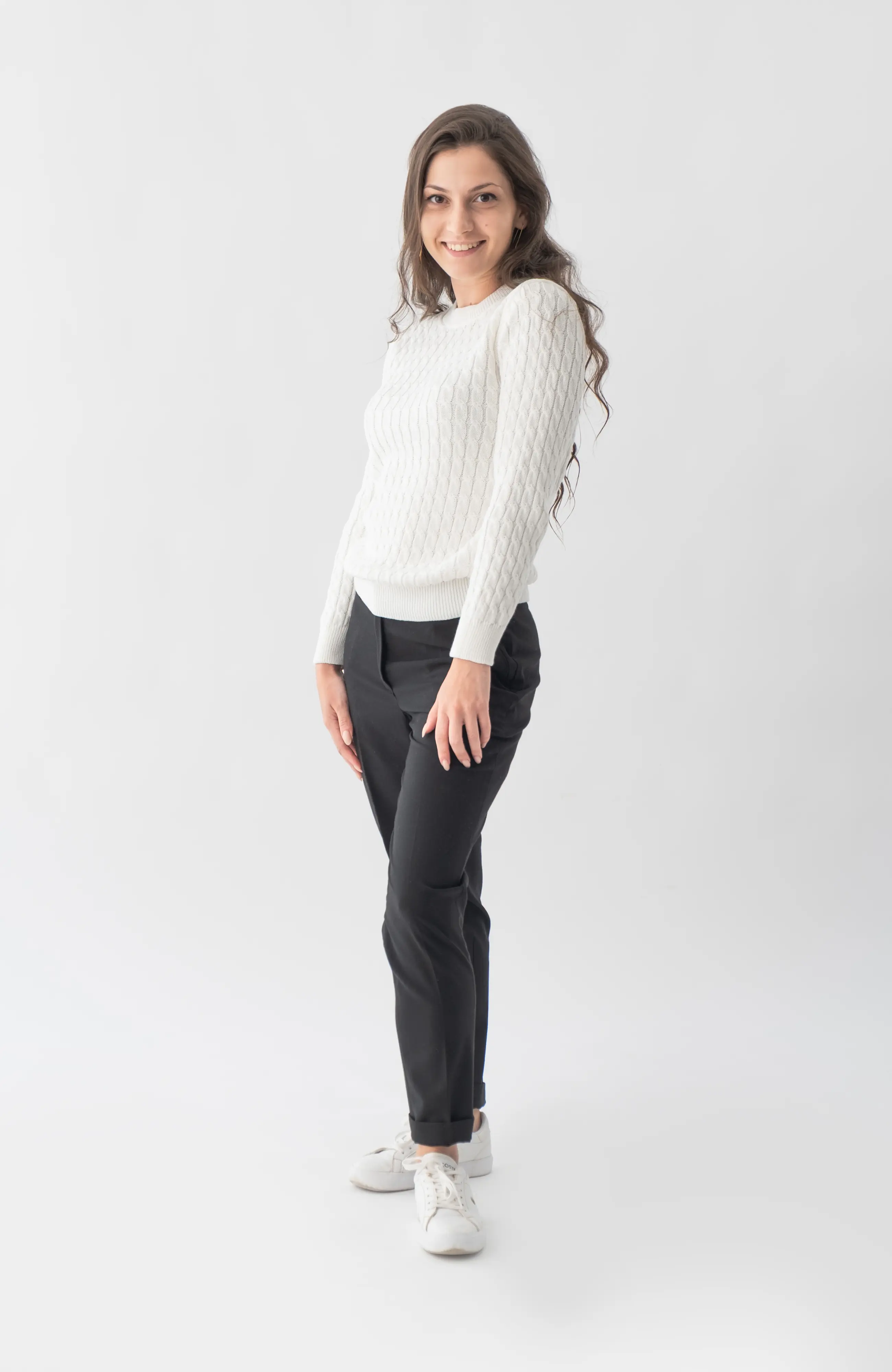The Ms. Rowe Sweater in Classic White – The Cotton Capsule