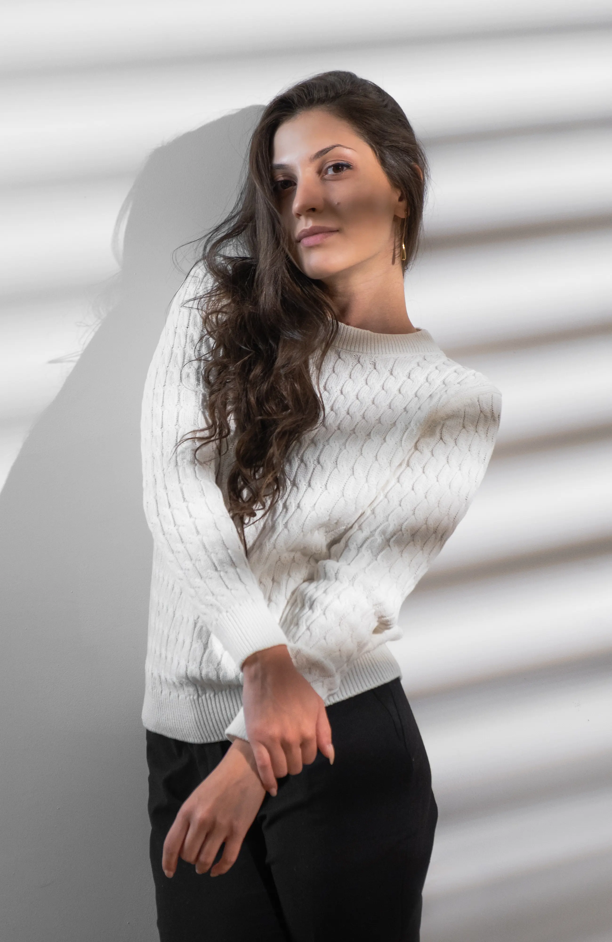 The Ms. Rowe Sweater in Classic White – The Cotton Capsule