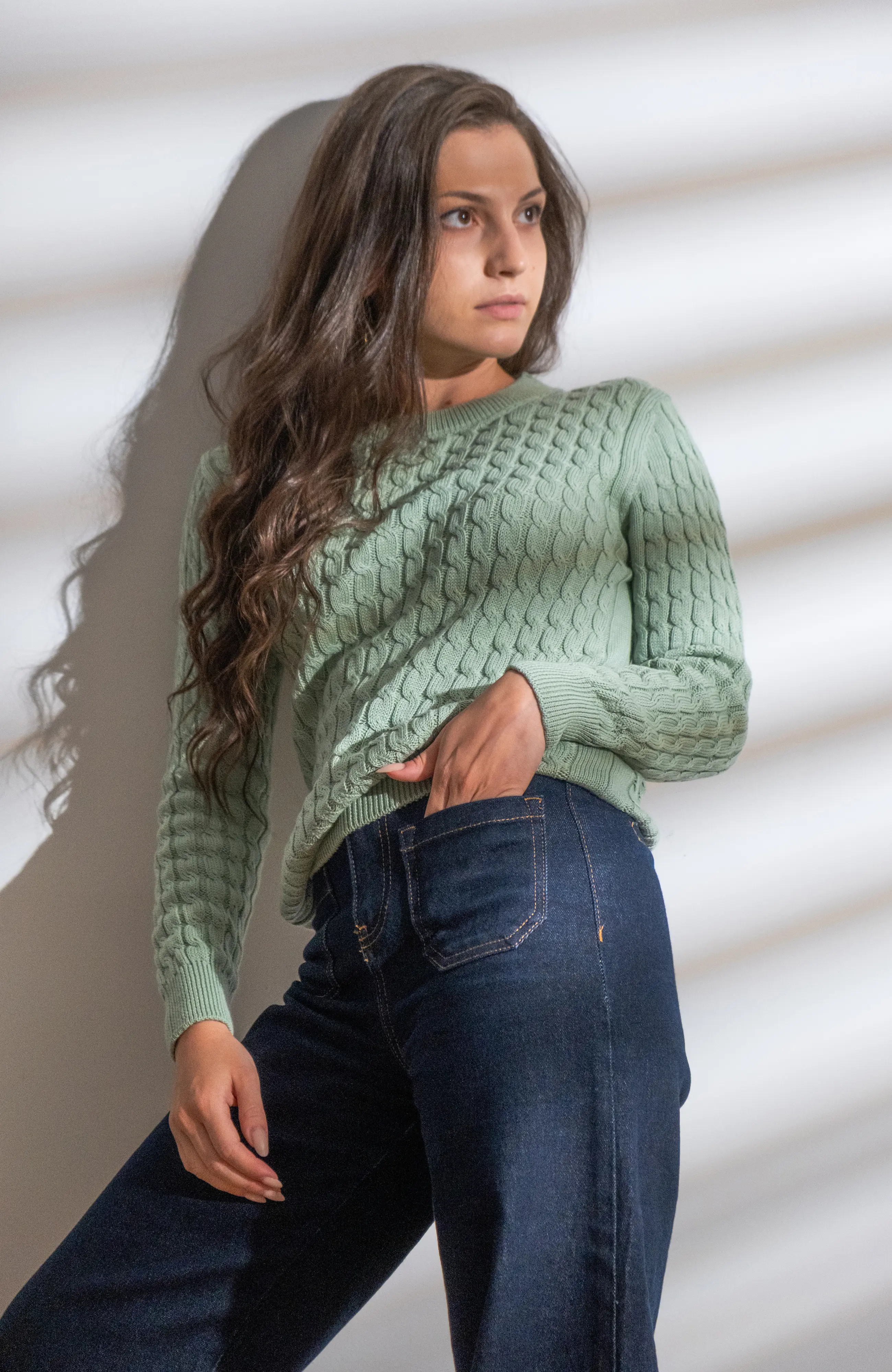 The Ms. Rowe Sweater in Salted Sage – The Cotton Capsule