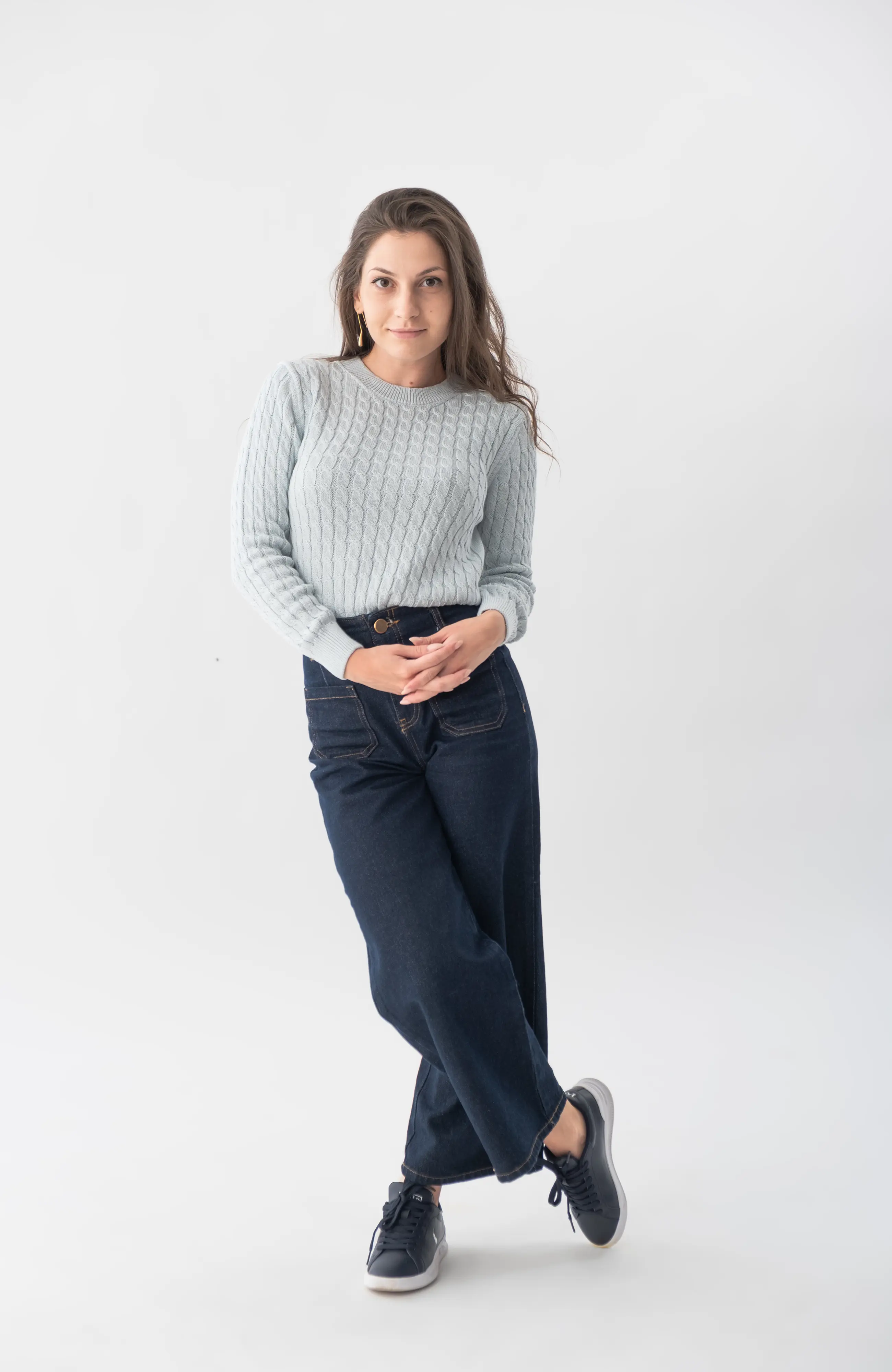 The Ms. Rowe Sweater in Sea Mist – The Cotton Capsule