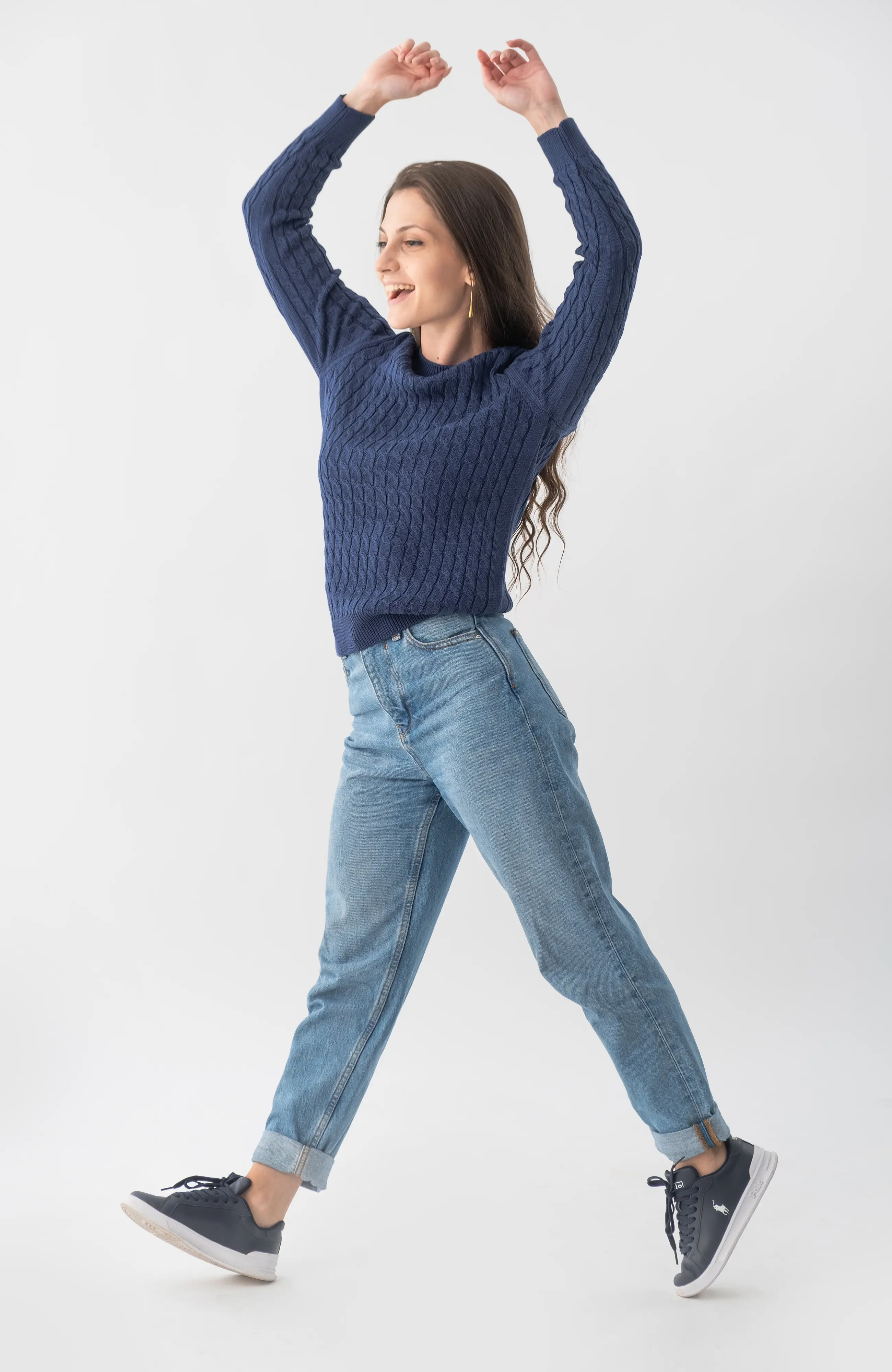 The Ms. Rowe Sweater in True Navy – The Cotton Capsule