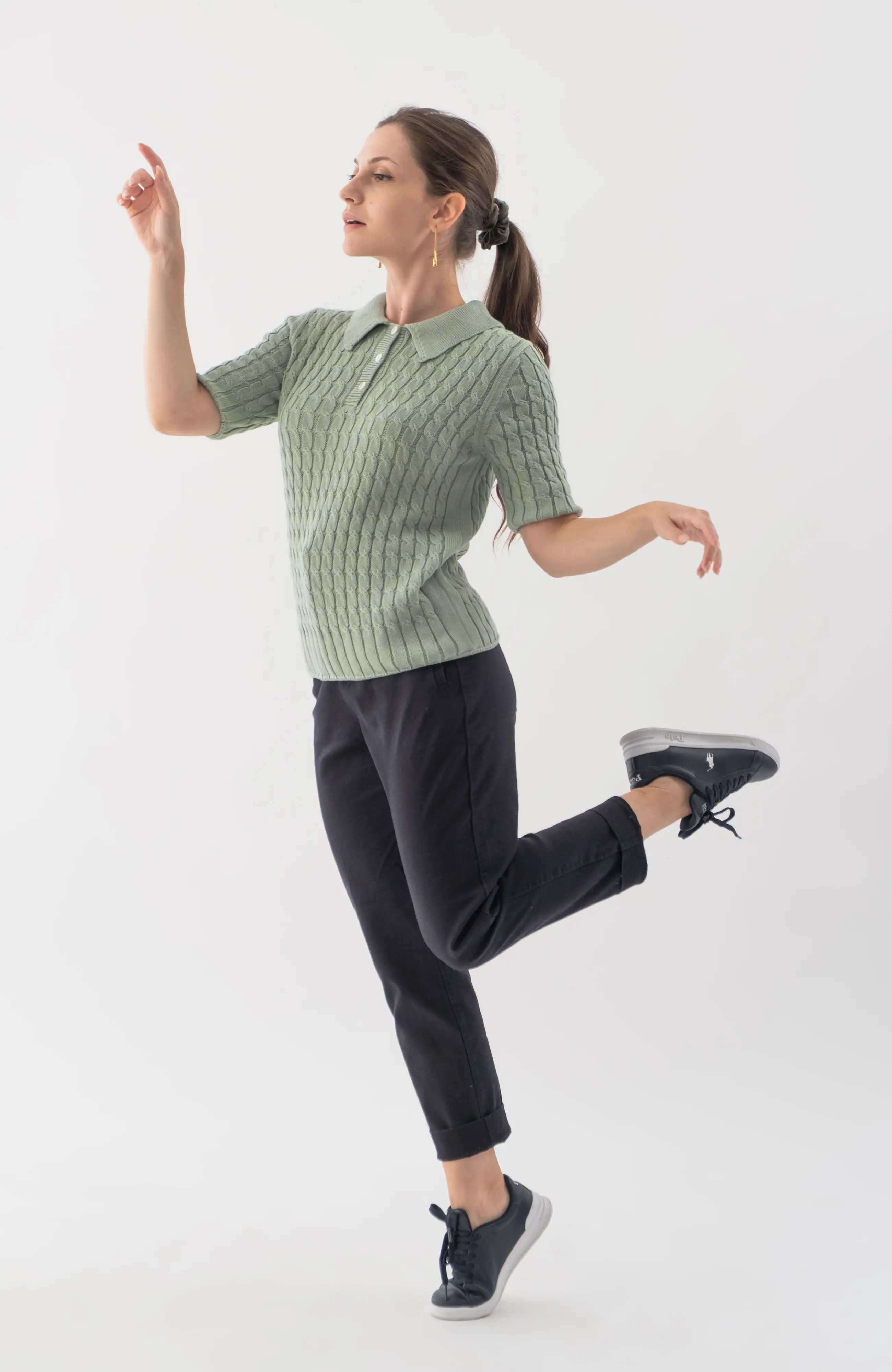 The Ms. Rowe Polo in Salted Sage – The Cotton Capsule