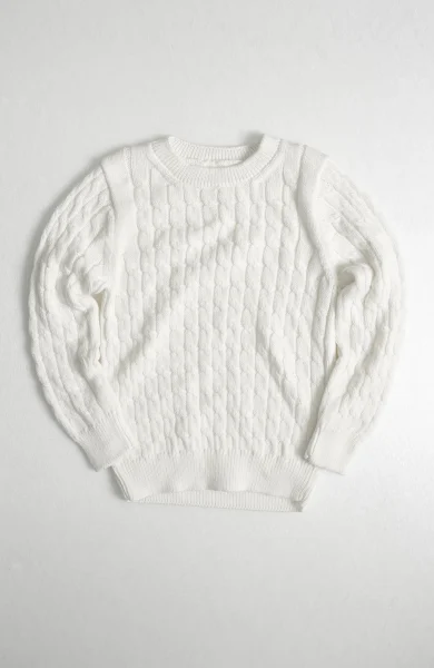 The Rowe Junior Sweater in Classic White – The Cotton Capsule