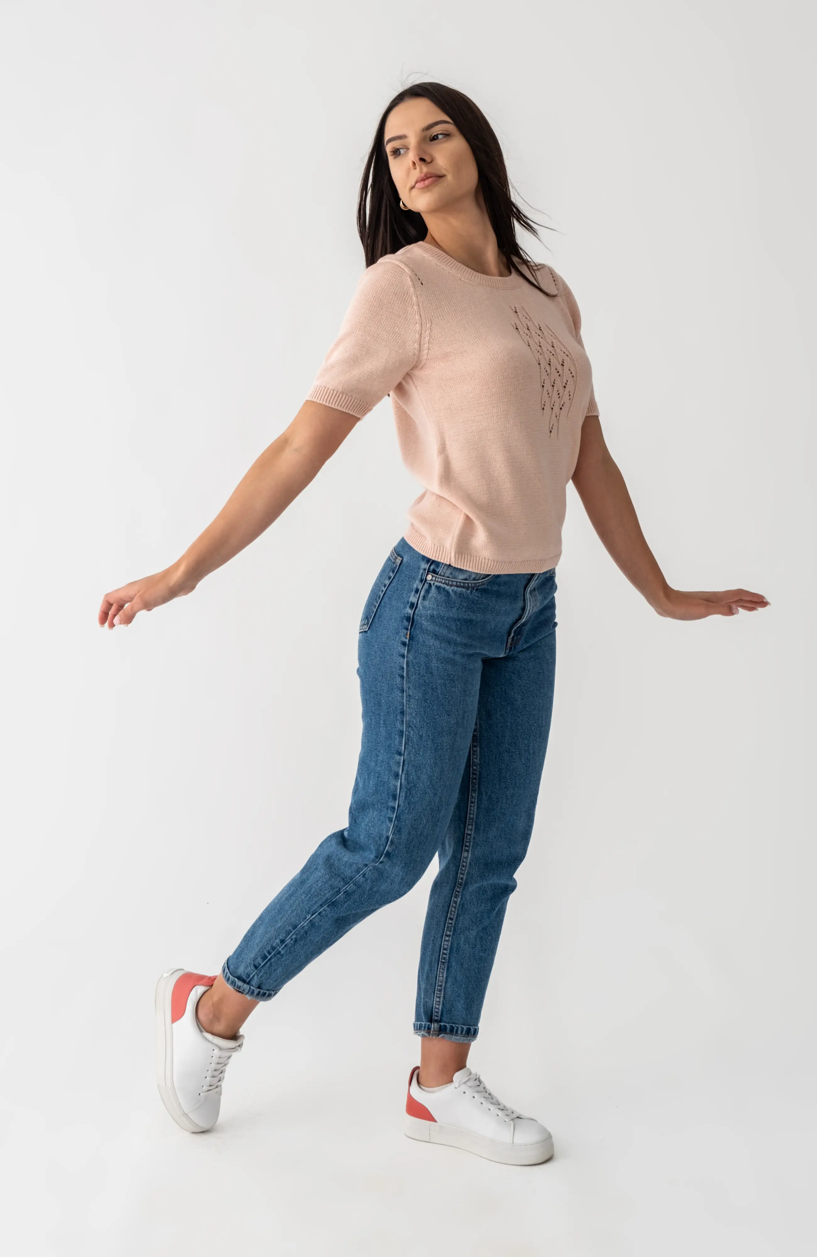 The Kate Short Sleeve Sweater in Pink Rose – The Cotton Merino Capsule